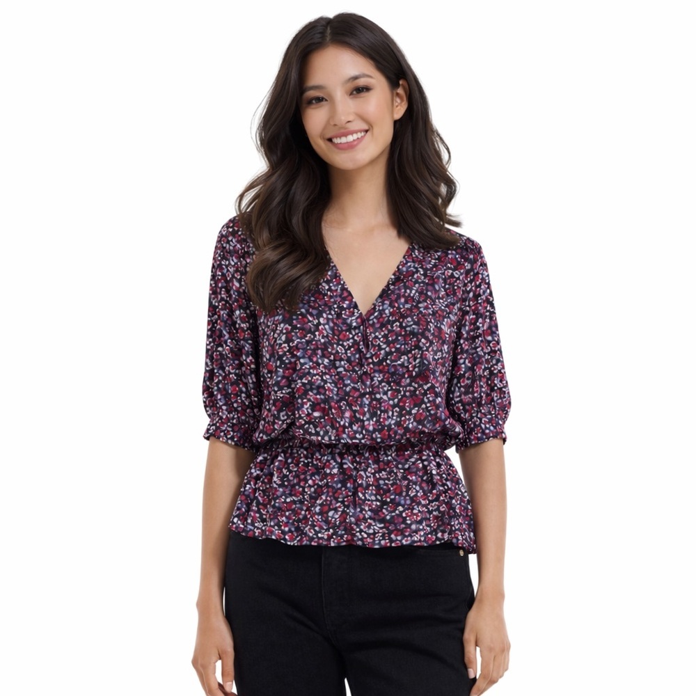The Kooples Flowers Dot Blouse